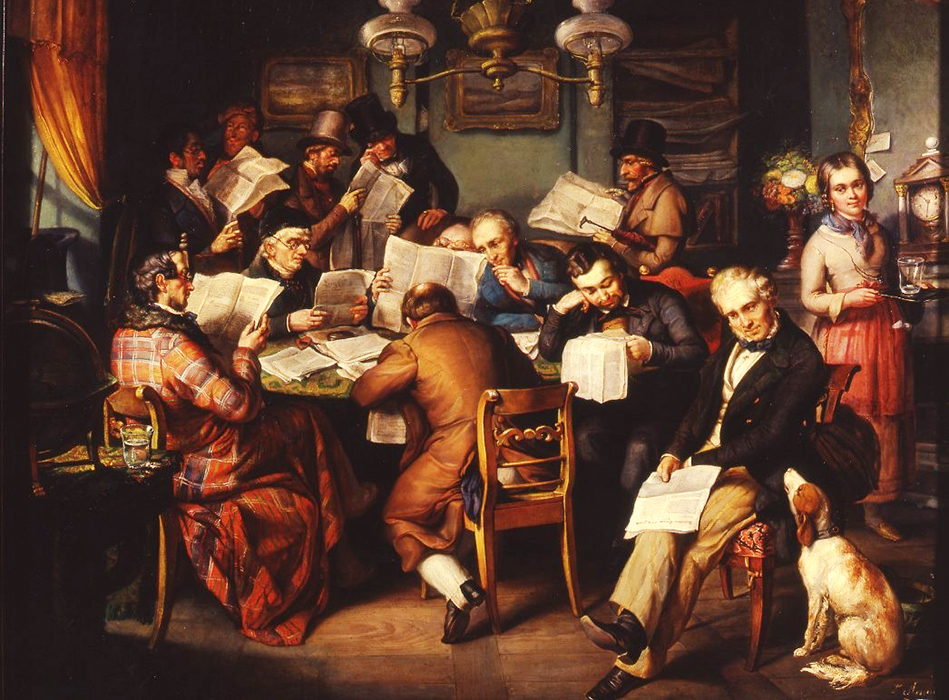 Heinrich Lukas Arnold, 'Lesekabinett', um 1840